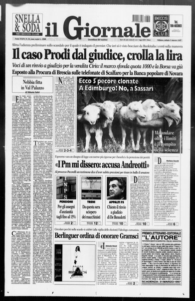 Il giornale : quotidiano del mattino